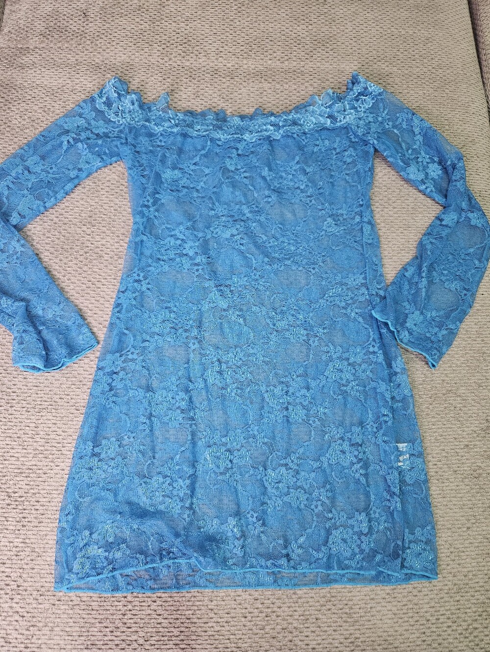 3/$15 Blue Lace Chemise, Medium
